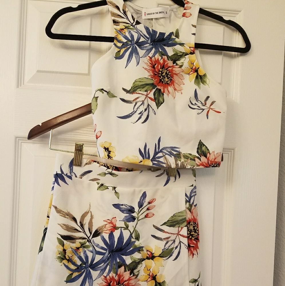 Tropical Getaway Crop-Top/Skort Outfit